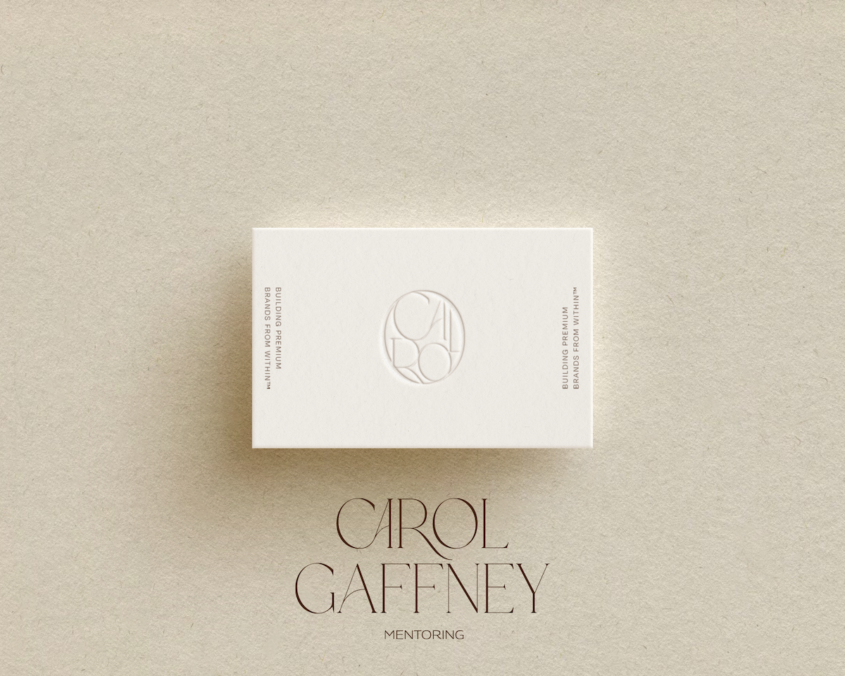 carol gaffney mockup monogram design